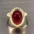 Natural Solitaire Spessartite Garnet Ring 6.5 14k Y Gold 8.08 Cts Certified For Sale In New York - Image 6 of 14