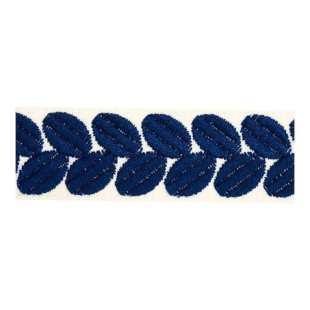 Sample - Schumacher Berkeley Tape Narrow in Blue For Sale