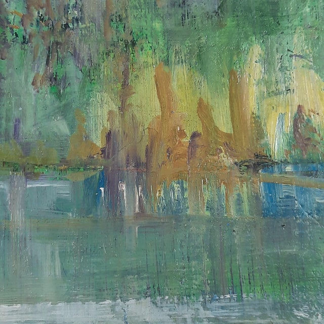 1990s A. Capello, River Landscape Fisherman, 1990s, Oil, Framed For Sale - Image 5 of 11