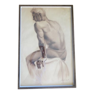 1930s Male Nude Original Drawing by Duval Eliot For Sale