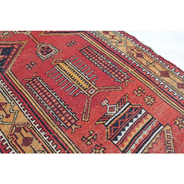 Brick Red Vintage Anatolian Rug Runner - 42.5"x130.5" For Sale - Image 8 of 13
