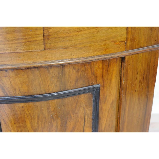Antique Rounded Front End Walnut Corner Sideboard For Sale - Image 9 of 16