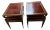 1940s Pair Wieman Mid-Century Leather Top End Tables For Sale