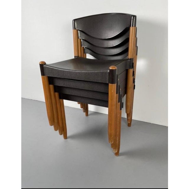 Casala Strax Dining Chairs attributed to Hartmut Lohmeyer for Casala, Germany, 1970s, Set of 4 For Sale - Image 4 of 9
