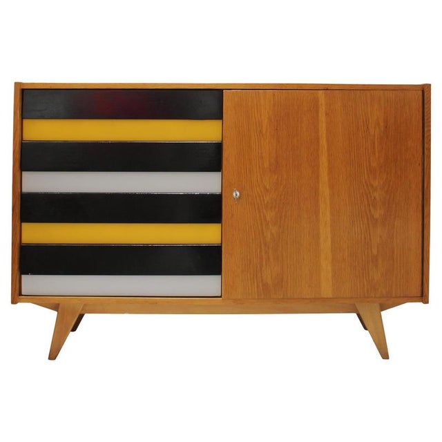 Oak Sideboard with Lacquered Drawers, Former Czechoslovakia, 1960s For Sale - Image 14 of 14