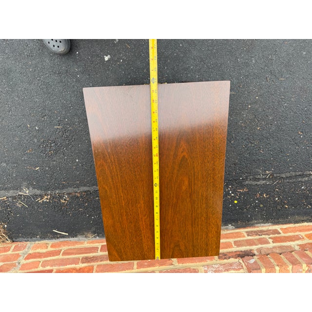 Pair of Vintage Mersman Federal Style 2 Tiered Tables With Drawer For Sale - Image 12 of 18