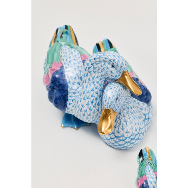 Traditional Hand Painted Herend Ceramic Animals - Set of 7 For Sale - Image 3 of 12