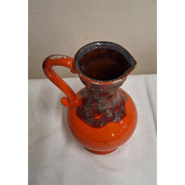 Vintage German Vase with Gray-Brown Lava from Thiel Keramik, 1970s For Sale - Image 3 of 5