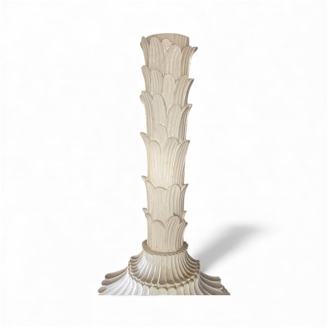 Monumental Continental Glazed Terracotta Palm Tree and Chinoiserie Stove For Sale - Image 9 of 14