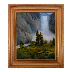Vic Riesau "Vernal Falls" Oil Painting
