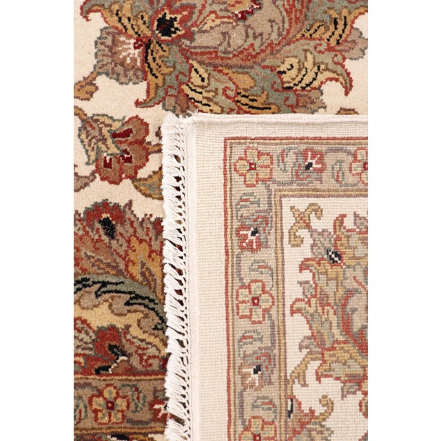 2020s Pasargad Home Agra Ivory Wool Area Rug- 8'11" X 12' 0" For Sale - Image 5 of 6
