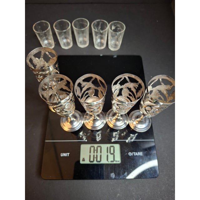 Vintage Mexican Sterling Silver Judaica Kiddush Cordial Cups Star of David Grapes Art Mexico 53g - Set of 5 For Sale - Image 18 of 18