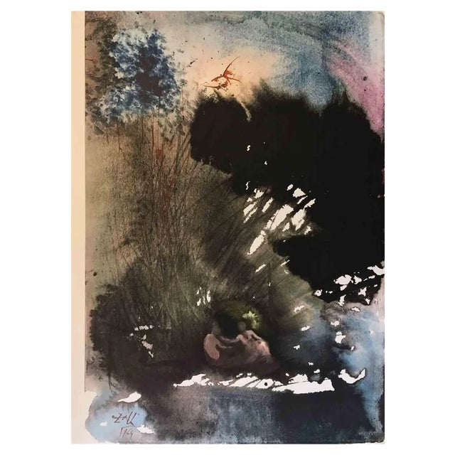 Salvador Dalí, Vir et Mulier in Paradiso Voluptatis, Lithograph, 1964 For Sale