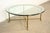 1960s LaBarge Hollywood Regency Brass and Glass Hooved Feet Cocktail Table | Circa 1960s For Sale - Image 5 of 12