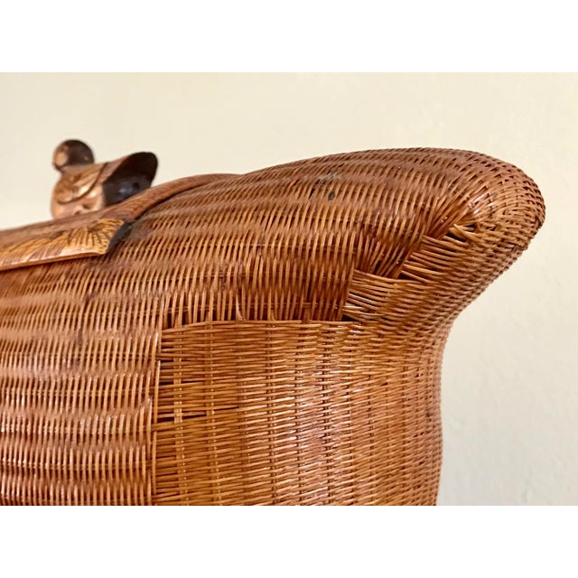 Mid-Century Shanghai Collection Wicker Duck For Sale - Image 11 of 13