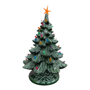Vintage Nowell (?) Ceramic Christmas Tree Mold Green Glaze