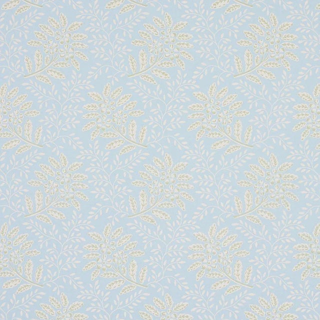 Schumacher Schumacher Secret Garden Wallpaper in Light Blue - 11 Yards For Sale - Image 4 of 4