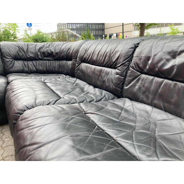 Modular Leather Sofa from Dreipunkt International, 1970s, Set of 5 For Sale - Image 17 of 18