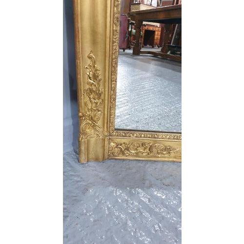 English Gilt Overmantle Mirror For Sale - Image 11 of 14