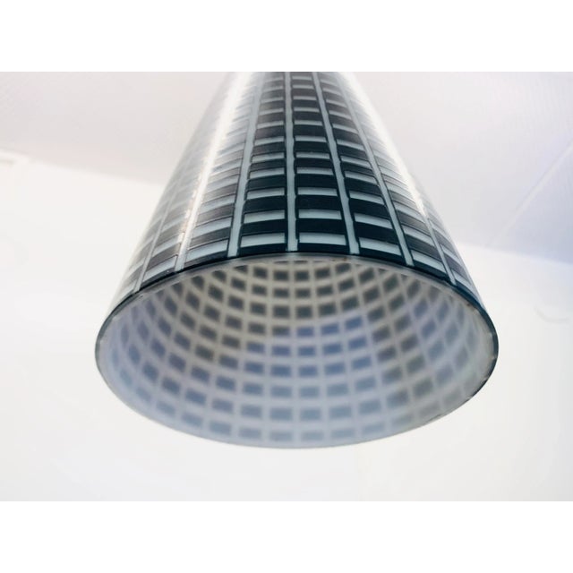 Mid-Century Modern Diabolo Black Glass Pendant Lamp by Aloys Gangkofner for Peill & Putzler, 1950s For Sale - Image 4 of 10