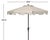 Modern Zimmerman 11Ft Round Market Umbrella, Beige With White Trim For Sale - Image 3 of 6