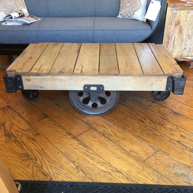 Restoration Hardware Furniture Factory Cart Coffee Table Chairish