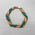 1960s Vintage 1960s Signed Napier Goldtone Faux-Jade Beaded Twisted Bracelet For Sale - Image 5 of 8