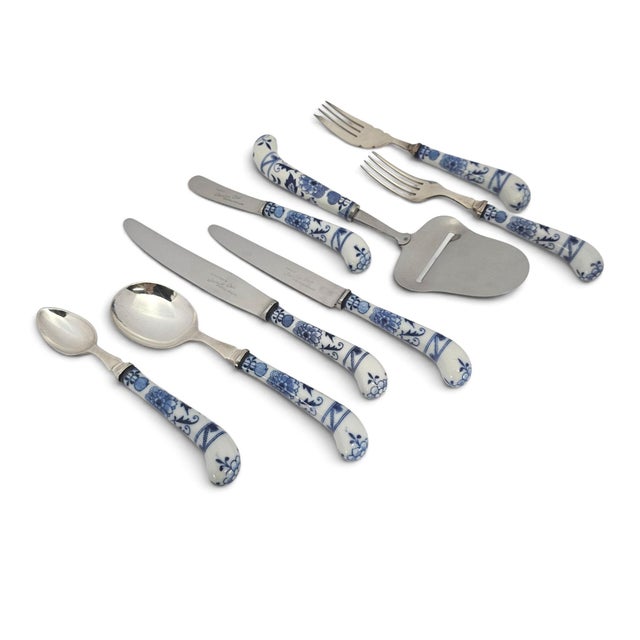 Mid-20th Century House of Prill Blue Onion Porcelain Flatware, 49 Pieces For Sale - Image 18 of 18