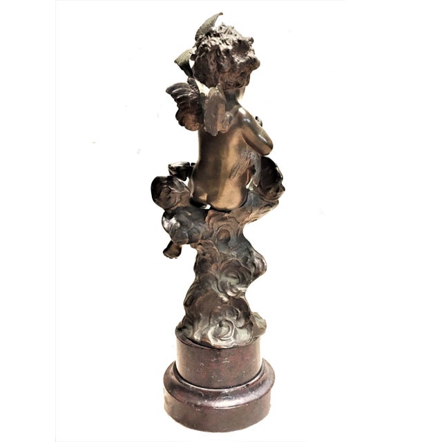Late 19th Century French Belle Époque, Patinated Bronze Desktop Sculptural Paperweight, 19 Century For Sale - Image 5 of 9