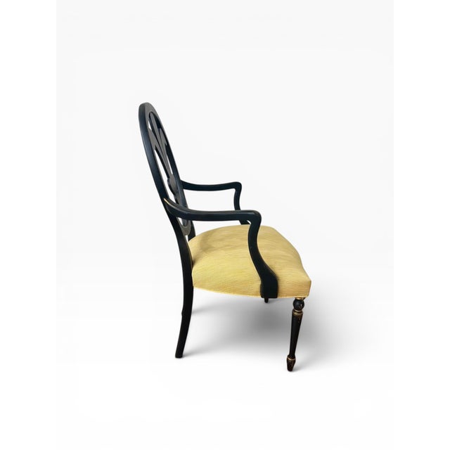 Wood Hepplewhite Plume Armchair by Hickory Chair Company For Sale - Image 7 of 11