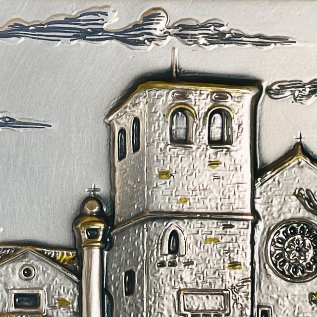 Metal Vintage Silver Relief Picture from Alliani, Italy, 1970s For Sale - Image 7 of 12