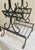 1960s Vintage Mid Century Black Iron Magazine Rack For Sale - Image 6 of 8
