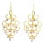 Vintage Italian 18k Gold Pink Tourmaline Chandelier Earrings, A Pair For Sale