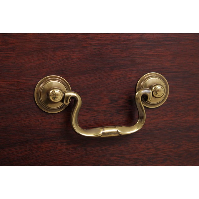 Henkel Harris Mahogany Banded Kneehole Credenza For Sale - Image 15 of 18