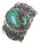 7.25" Marcella James Navajo Silver and Turquoise Cuff Bracelet For Sale