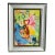 Lemon Yellow Abstract Mini Painting by Elia Framed For Sale