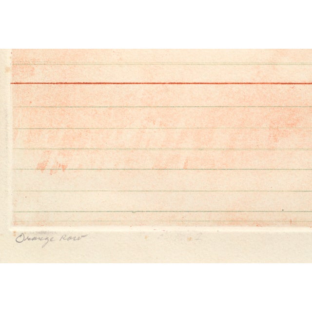 Paper "Orange Row", Abstract Geometric Minimalist Composition W Ovals, Limited Edition by Geoffrey Bowman For Sale - Image 7 of 8