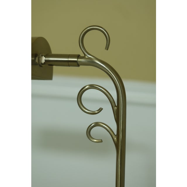 Approx: 20 Years Old Adjustable Height Quality Construction Tilting Lamp Head Steel Finish Un-Marked As To Manufacture...