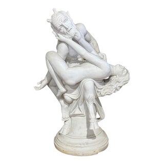 Life-Sized Sculpture of Greek God Pan, 20th Century, Marble For Sale