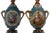 Antique Sevres-Style Bleu Celeste Romantic Floral Porcelain With Murano Art Glass Lotus Blue Shade For Sale - Image 15 of 17