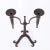 French Pair of Antique French Iron Candle Sticks For Sale - Image 3 of 8