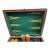Vintage English Backgammon Game Set in Wood Box For Sale