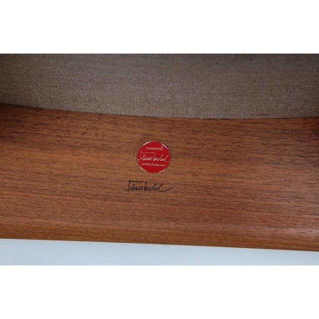 Brown Model 109 Armchair in Teak and Natural Leather by Finn Juhl, 2000s For Sale - Image 8 of 9