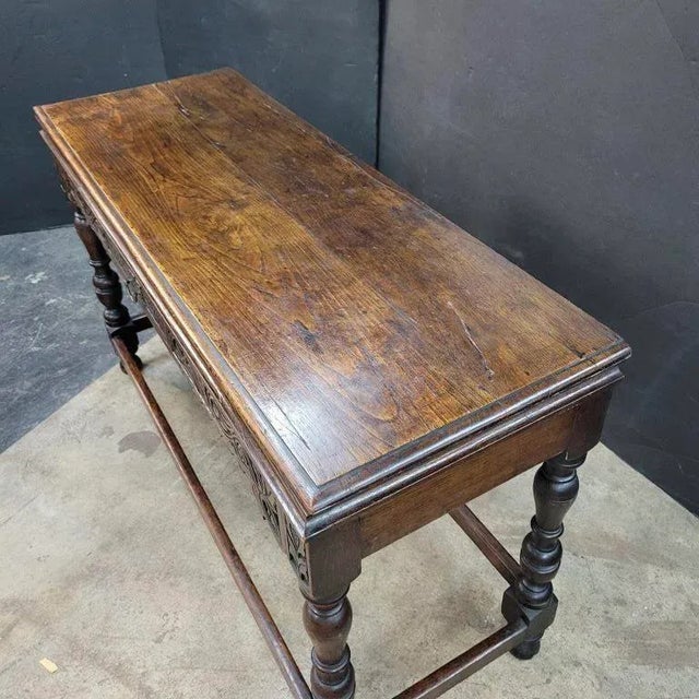 Antique English Console W Drawer 19th Century For Sale - Image 9 of 13