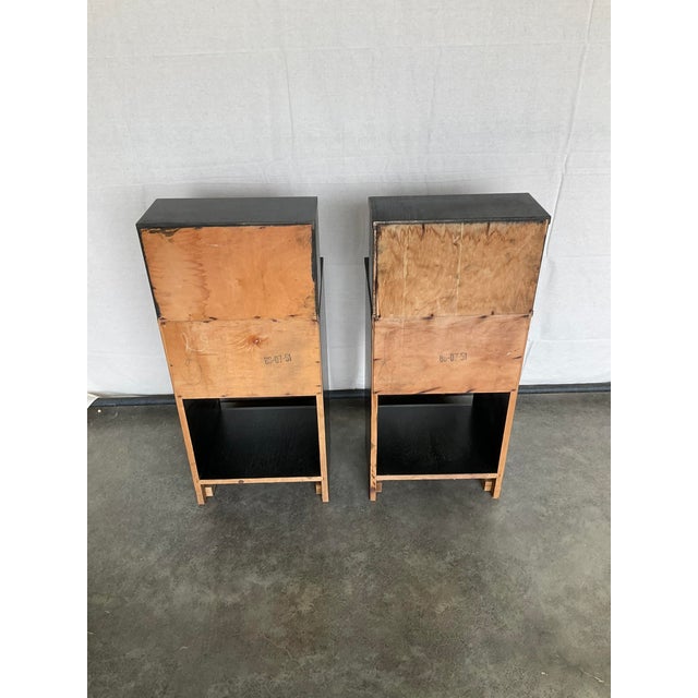 James Mont Mid Century Modern Cerused Ebonized Oak Nightstands, A Pair For Sale - Image 4 of 15
