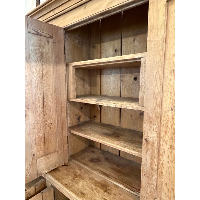 Rustic European Antique Irish Pine Cupboard For Sale - Image 3 of 12
