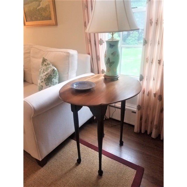 Vintage Traditional Oval Wood Side Table Chairish