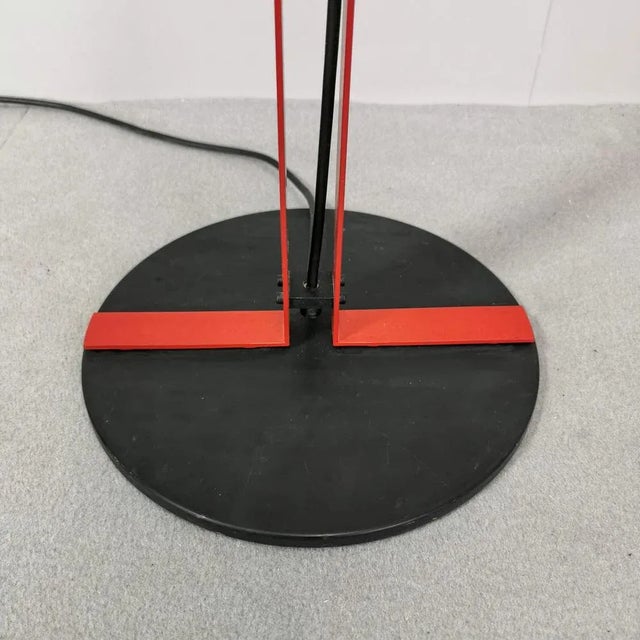 Black Vintage Floor Lamp with Murano Glass Diffuser by Paolo Venini for Veart, 1980s For Sale - Image 8 of 11