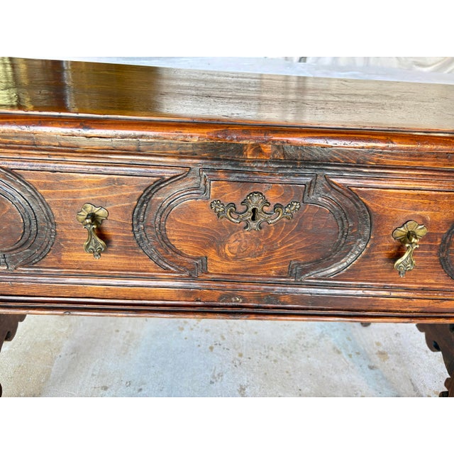 Wood Late 19th Century Spanish Renaissance Revival Pine Side Table For Sale - Image 7 of 12