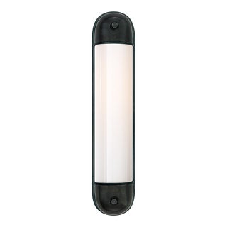 Thomas O'Brien for Visual Comfort Signature Selecta Long Sconce in Bronze with White Glass For Sale